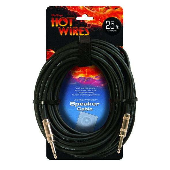 Hot Wires Speaker Cable (25', QTR-QTR)