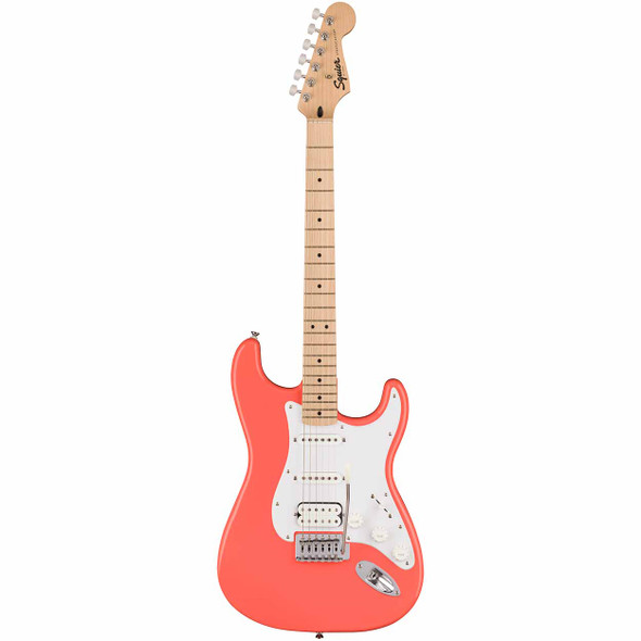 Squier Sonic™ Stratocaster® HSS - Tahitian Coral, Maple, White Pickguard Front