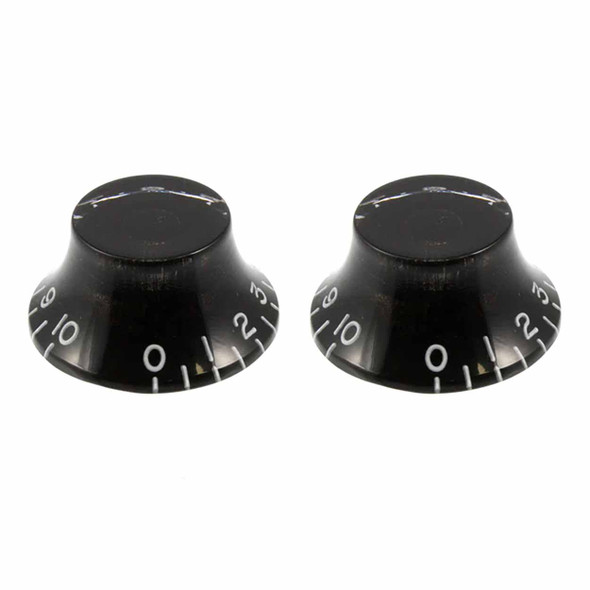 All Parts PK-0140 Set of 2 Vintage-style Bell Knobs - Black