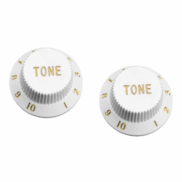 All Parts PK-0153 Set of 2 Plastic Tone Knobs for Stratocaster® - White