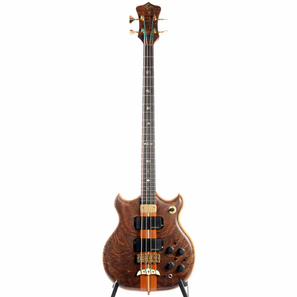 Alembic Stanley Clarke Brown Bass - Flamed Walnut w/Case USED Front