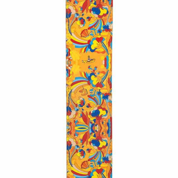 D'Addario Beatles Yellow Submarine 55th Anniversary Vinyl Guitar Strap - Primrose Prairie