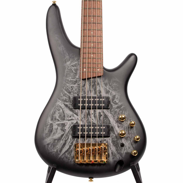 Ibanez SR Standard 5 string Electric Bass - Black Ice Frozen Matte Top