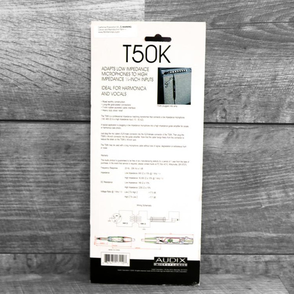 Audix T50K Low to High Impedance Transformer