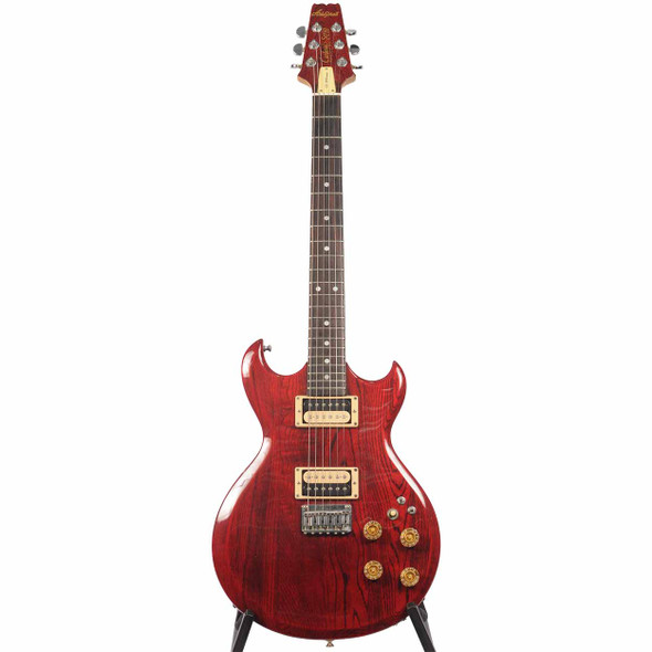 Aria Pro II CS-350 Cardinal Series HH Electric Guitar Transparent Red w/Bag USED Front