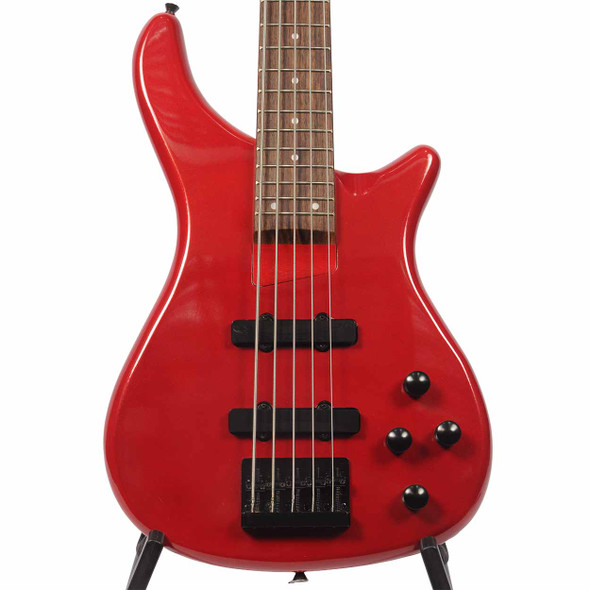 Rogue Series III 5 String Bass Guitar Metallic Red with Gig Bag USED Top