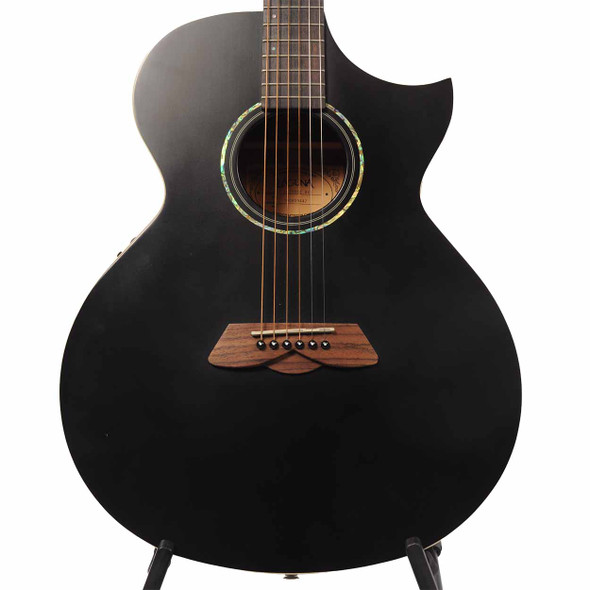 Laguna LG300CE BKS Solid Top Acoustic Electric Guitar with Case Used Top