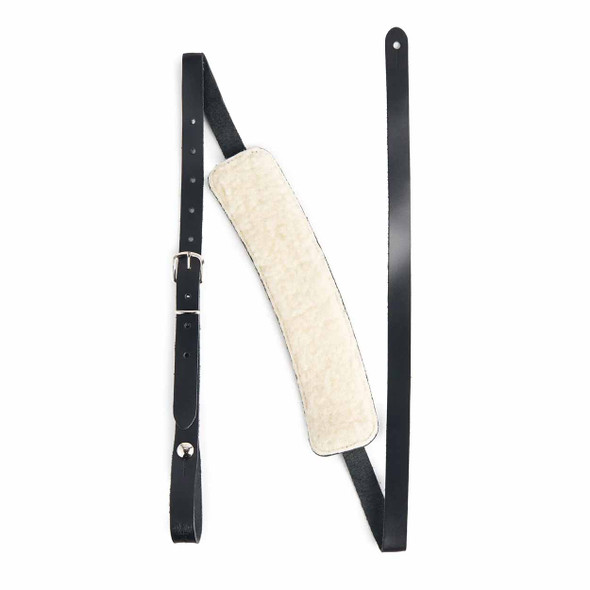Martin Vintage Leather Acoustic Straps with Padded Slider - Black