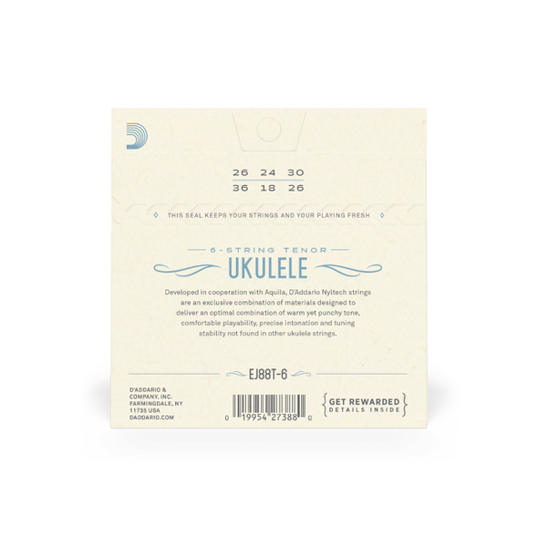 6-String Nyltech Ukulele Strings Tenor Back