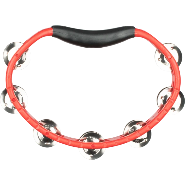 Meinl Percussion Headliner® Series Hand Held ABS Tambourine, Dual row, Red, Stainless steel jingles