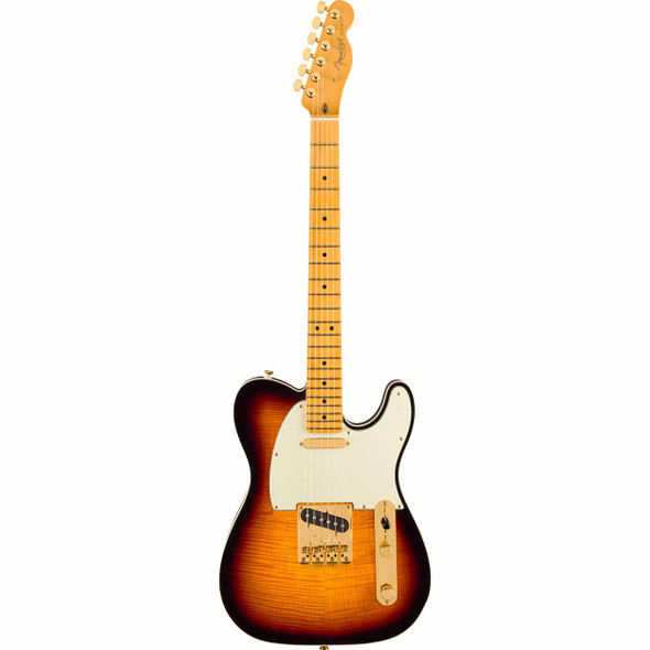 Fender 75th Anniversary American Professional Custom Telecaster electric guitar in 2-Color Sunburst with maple fingerboard, front view. card