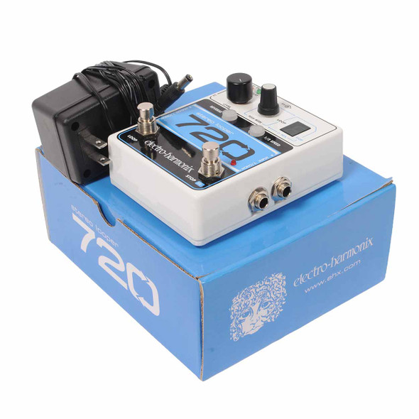 Electro-Harmonix 720 Stereo Looper effects pedal with the original box and power adapter included. card