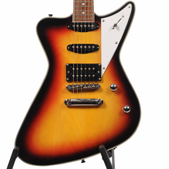  Bootlegger Hounder 98 Electric Guitar with Case - Sunburst - Used card