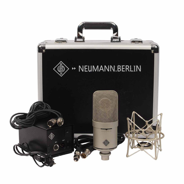  Neumann M 149 Large Diaphragm Multipattern Tube Condenser Microphone with Shock Mount & Case Used card
