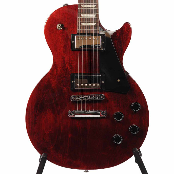  Gibson 2020 Les Paul Studio Electric Guitar with Gig Bag - Wine Red - Used card