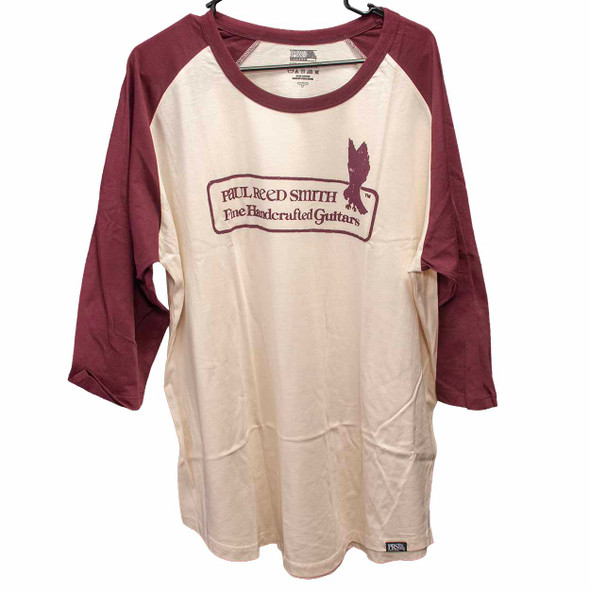  PRS Guitars Fine Handcrafted Guitars Raglan Shirt Dark Plum, XL card