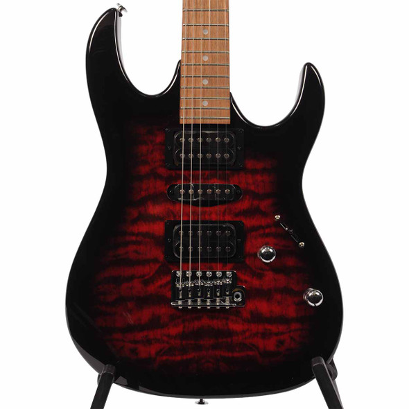  Ibanez GRX70QA Electric Guitar - Transparent Red Burst card
