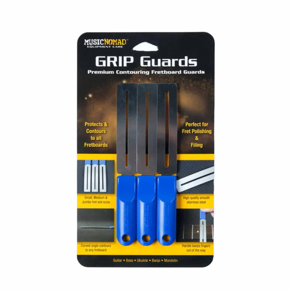  Music Nomad GRIP Guards - 3 Fretboard Guards - Small, Med, Jumbo Frets card