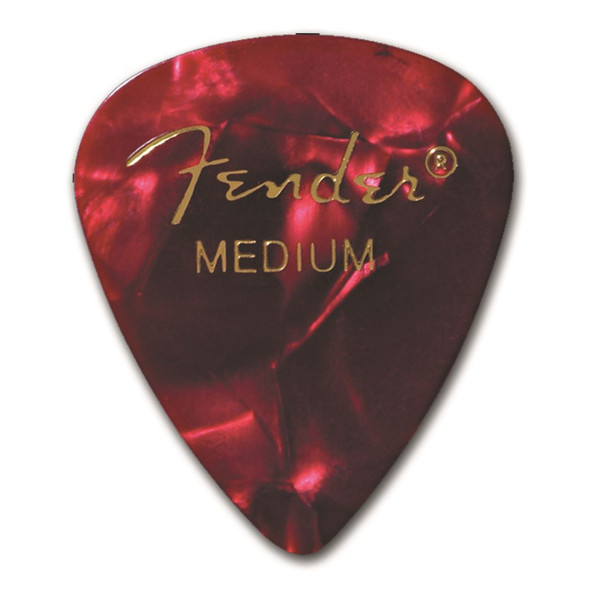 Fender 351 Shape Premium Celluloid Medium, Red Moto 12-Pack