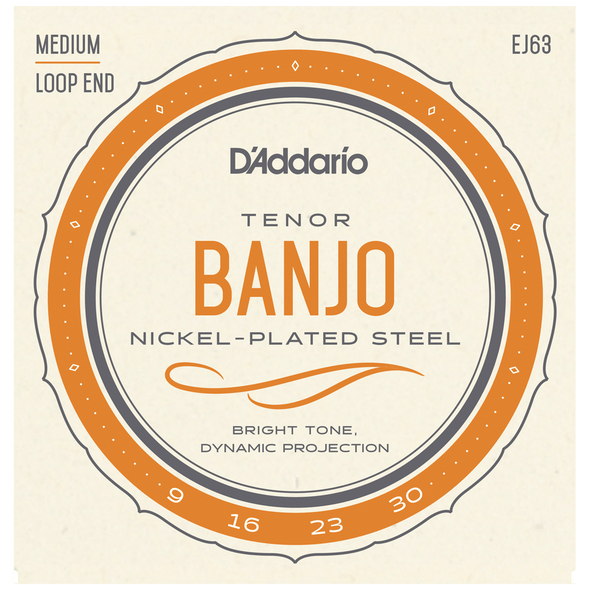 D'Addario EJ63 Tenor Banjo Strings, Nickel, 9-30