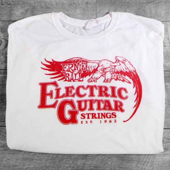 Ernie Ball P04868 62 Electric Guitar T-Shirt LG - White