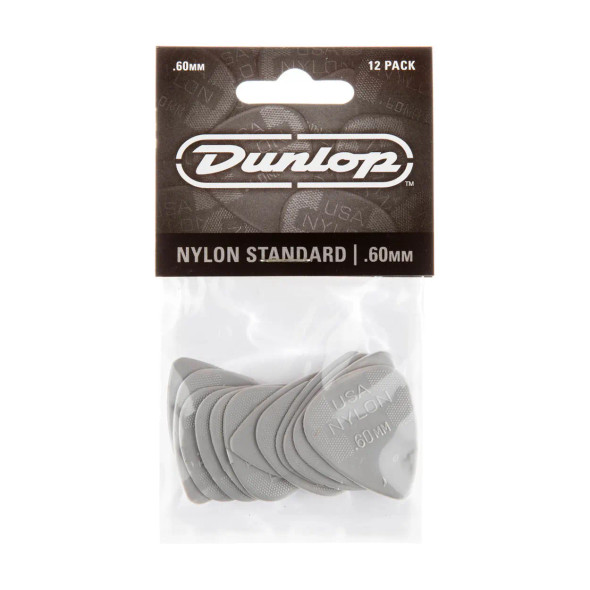 Dunlop Manufacturing Nylon Standard .60mm Picks, 12-Pack