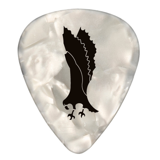 Celluloid Picks (12), White Pearloid Heavy