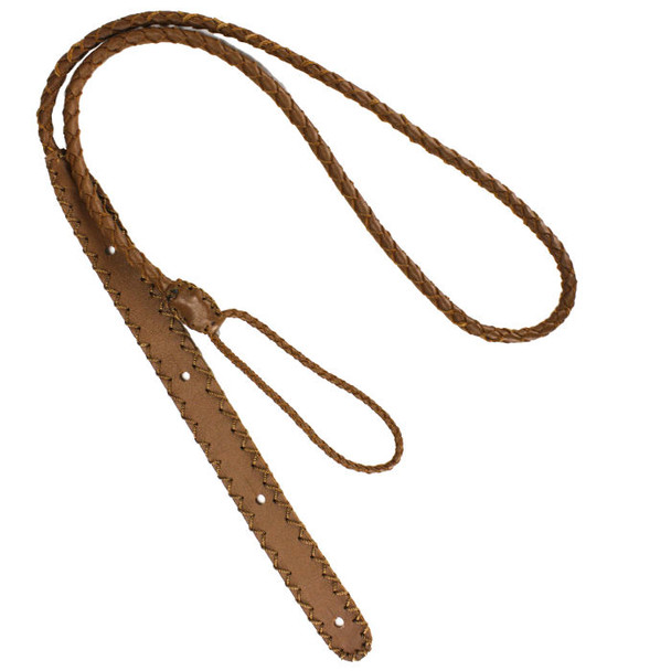 Ukulele Strap Leather Braid - Brown