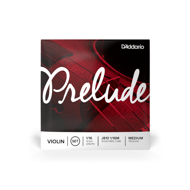 Prelude Violin String Set, 1/16 Scale, Medium Tension