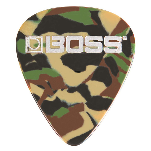 Boss Celluloid Picks Camo Heavy, 12-Pack