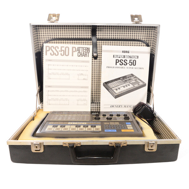 Korg PSS-50 1984 Super Section Vintage Drum Machine w/Case USED