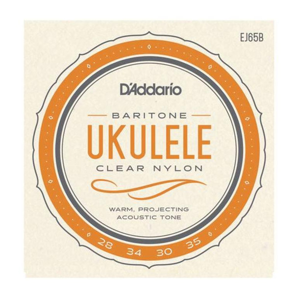 D'Addario EJ65B Pro-Arte Custom Extruded Nylon Ukulele Strings Baritone