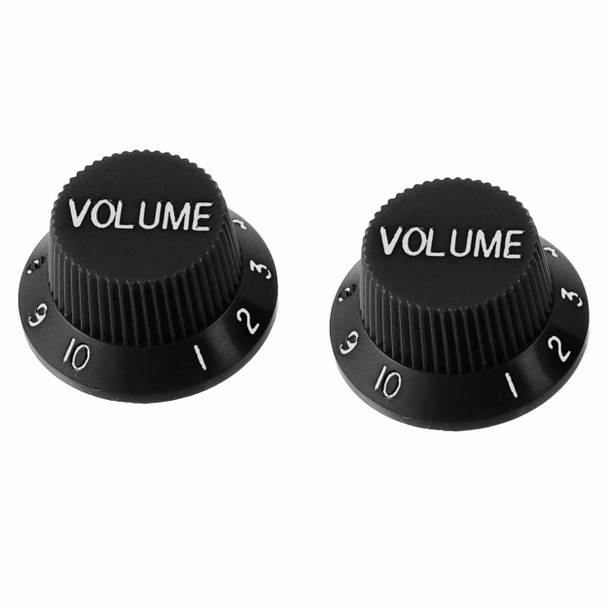 All Parts PK-0154 Set of 2 Plastic Volume Knobs for Stratocaster® - Black