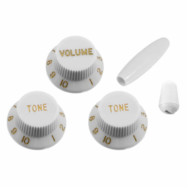 All Parts PK-0178 Complete Knob Set for Stratocaster® - White