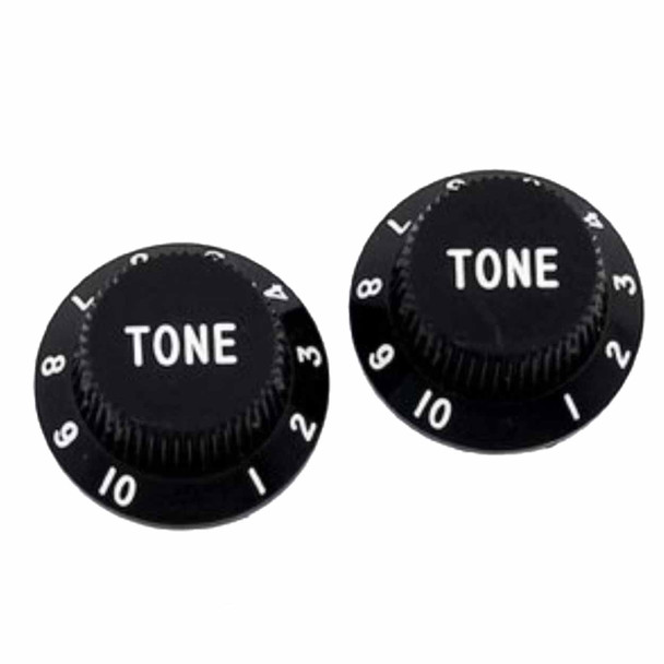 All Parts PK-0153 Set of 2 Plastic Tone Knobs for Stratocaster® - Black