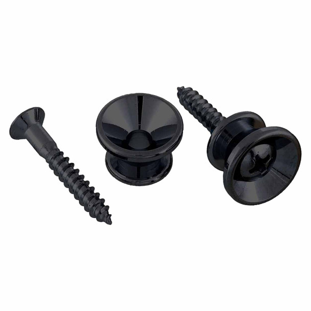 All Parts Black Strap Buttons (Set of 2)