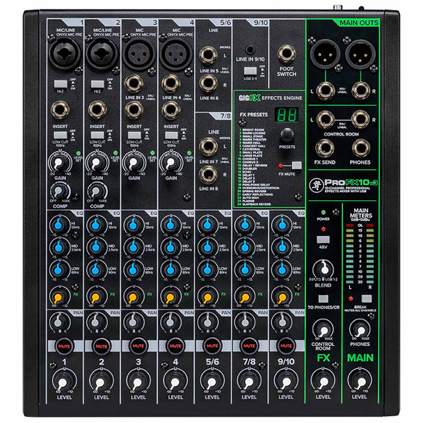 Mackie ProFX10v3 10-Channel Analog Mixer with USB