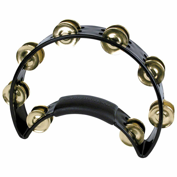 RhythmTech Standard Headless Tambourine with Brass Jingles - Black