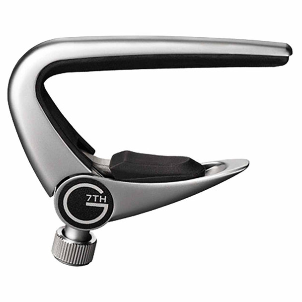 G7th Newport Flip Lever Capo for Classical Guitar - Silver