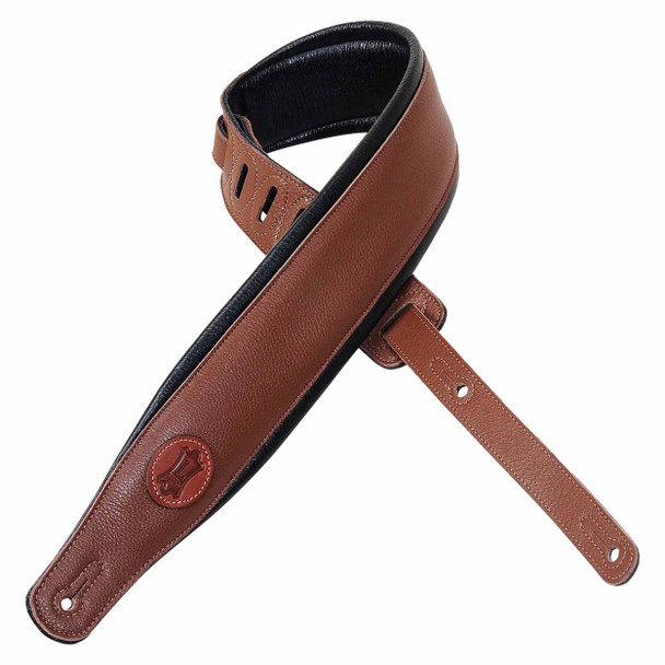 Levys 4" Garment Leather Signature Series Guitar Strap - Brown