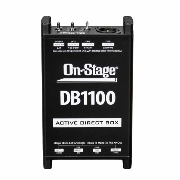 On Stage DB1100 Active DI Box with Stereo-to-Mono Summing card