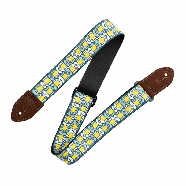 Levy's Mid Century Modern Strap - Blue, Green, and White Mod Tulip