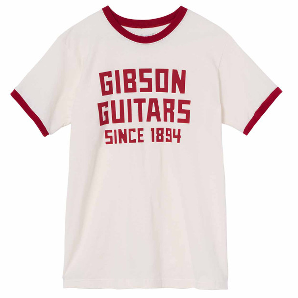 Gibson "Since 1894" Ringer Tee (White/Red) - XXL