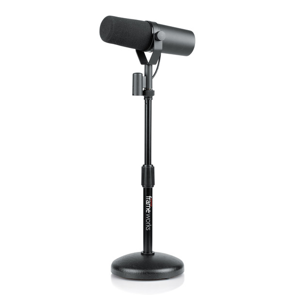 Round Base Desktop Mic Stand Full View