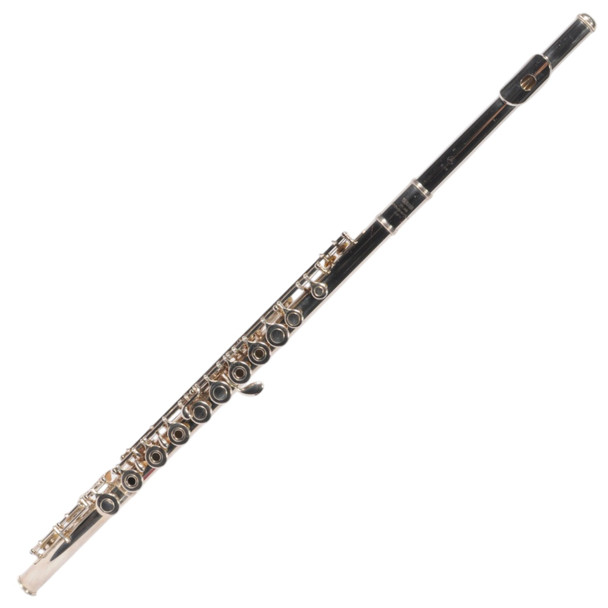 Yamaha YFL-385 Intermediate Flute with Solid Silver Head Joint Used Front