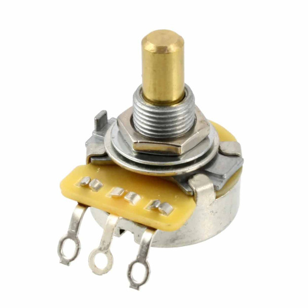 Allparts CTS 250K solid shaft audio potentiometer for USA-spec guitars and basses with set screw knobs. card