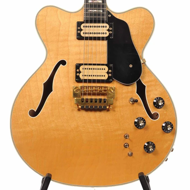 Carvin 1980s SH225S Semi-Hollow Electric Guitar with Gig Bag - Natural - Used card