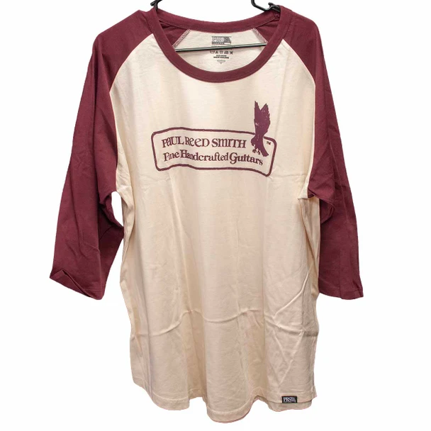 PRS Guitars Fine Handcrafted Guitars Raglan Shirt Dark Plum, Small card