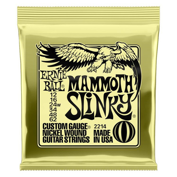 Ernie Ball EB2214 Mammoth Slinky Nickel Wound Electric Guitar Strings - 12-62 (wound G)