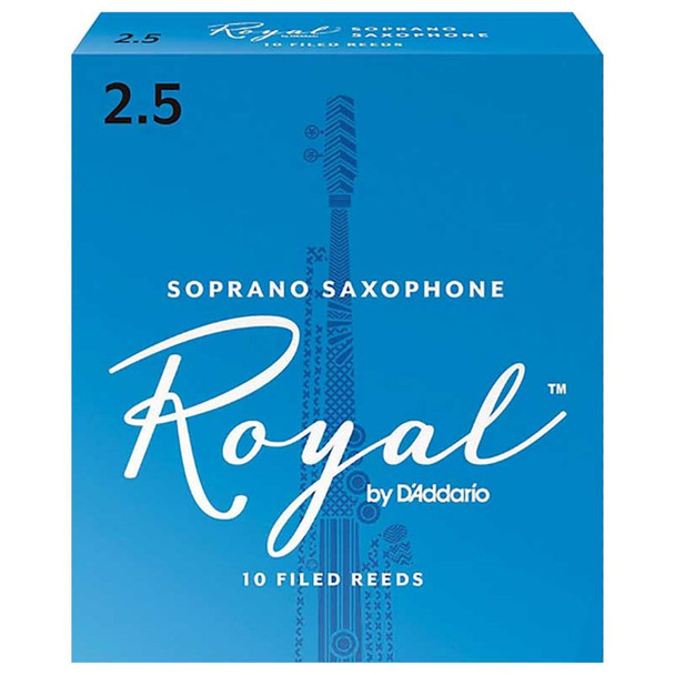 Rico Royal by D'Addario Soprano Sax Reeds, Strength 2.5, 10-pack